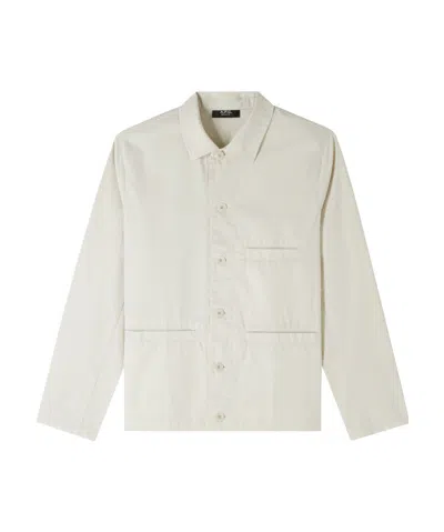 Apc A.p.c. Buttoned Long-sleeved Shirt In White