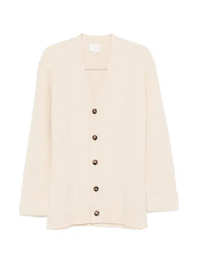 Apc Buttoned V-neck Cardigan In Neutral