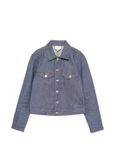 A.p.c. Button-fastening Buttoned Jacket In Blue