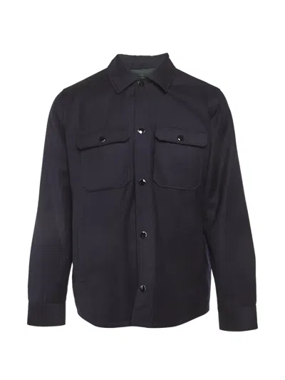 Pre-owned A.p.c. Button-front Wool Jacket In Blue