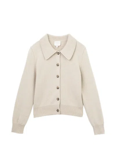 A.p.c. Button-up Collared Cardigan In Neutral