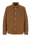 A.p.c. Button-up Long-sleeved Jacket In Brown