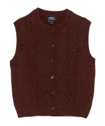APC CABLE-KNIT SLEEVELESS VEST