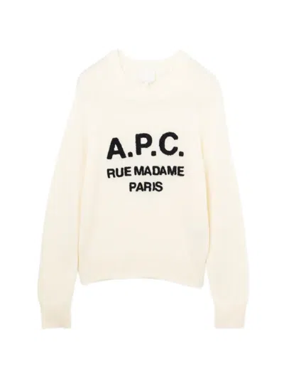 A.p.c. Cable-knit Sweater In Neutral