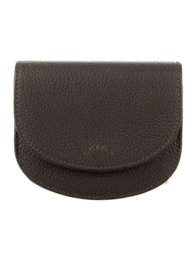 Pre-owned A.p.c. Calf Leather Wallet In Gray