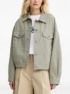 Apc Cally Button-fastening Jacket In Green