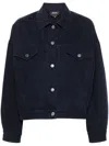 Apc A.p.c. Long Sleeved Buttoned Jacket In Blue