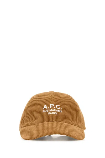 Apc A.p.c. Camel Corduroy Charlie Baseball Hat In Brown