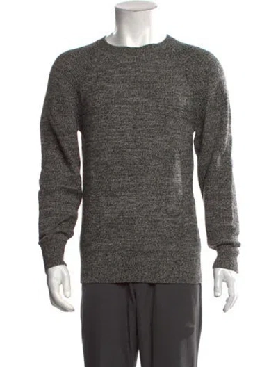 Pre-owned A.p.c. Camel Leather Crew Neck Pullover In Grey