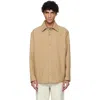 A.p.c. Camel Snap Closure Jacket In Brown