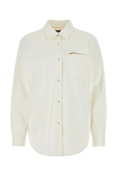 APC CAMICIA TINA IN DENIM BIANCO DONNA
