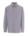 A.p.c. Stripe-pattern Shirt In Gray