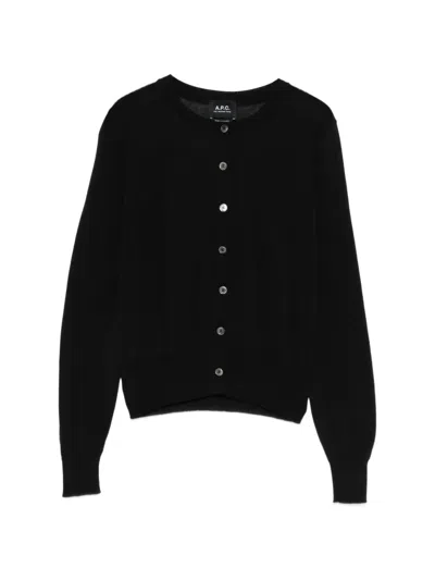 Apc Camila Button Cardigan In Black
