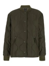 Apc A.p.c. Camila' Jacket With Press Buttons In Military Green Quilted Fabric In Green