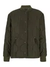 APC CAMILA MILITARY GREEN JACKET WITH SNAP BUTTONS IN QUILTED FABRIC WOMAN