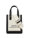 Apc White Camille 2.0 Canvas Crossbody Bag In White