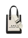 Apc White Camille 2.0 Canvas Crossbody Bag