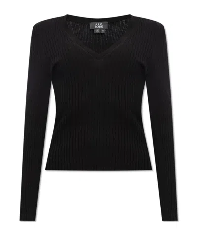 Apc Camille Chunky-ribbed Jumper In Black