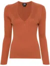 Apc Camille Chunky-ribbed Jumper In Brown