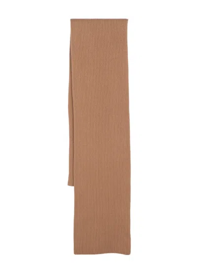 Apc Camille Ribbed-knit Scarf In Neutrals