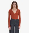Apc Camille Chunky-ribbed Jumper In Terracotta