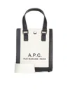 Apc White Camille 2.0 Canvas Crossbody Bag In Black
