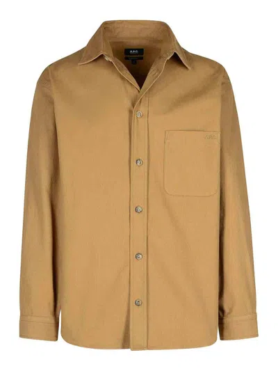 Apc A.p.c. 'emilien' Beige Cotton Shirt