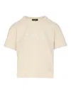 Apc 'annie' Beige T-shirt With Logo Print On The Front In Beis