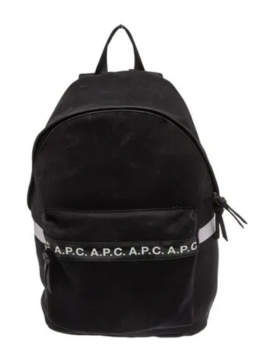 Pre-owned A.p.c. Canvas Backpack In Black
