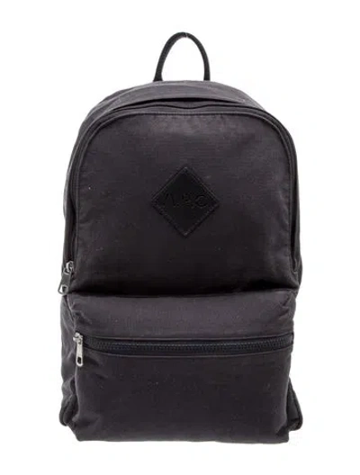 Pre-owned A.p.c. Canvas Backpack In Black