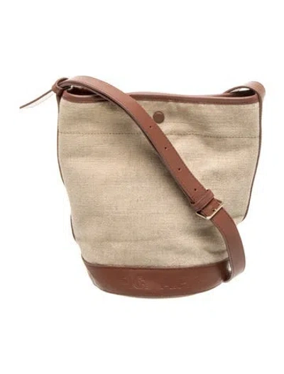 Pre-owned Apc Canvas Bucket Bag In Neutral