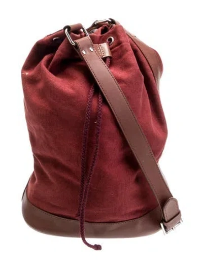 Pre-owned Apc Canvas Bucket Bag In Red