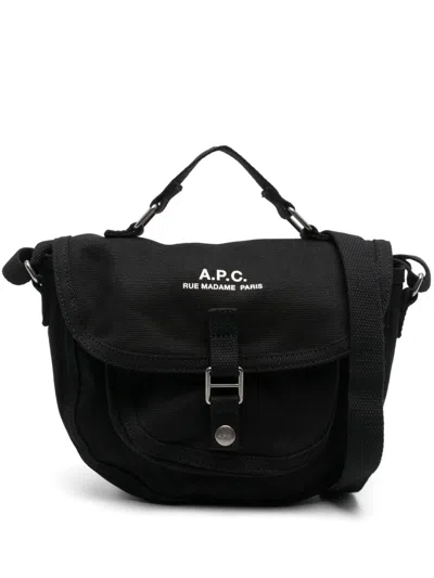 Apc Canvas Messenger Bag In Black