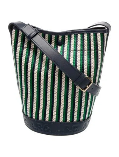 Pre-owned Apc Canvas Messenger Bag In Blue