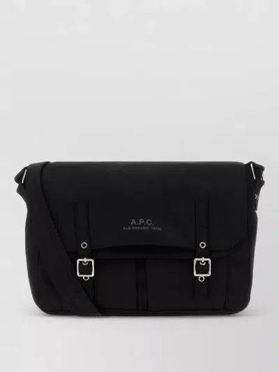 A.p.c. Canvas Messenger Crossbody Shopping Bag