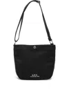 Apc Canvas Shoulder Bag In Black