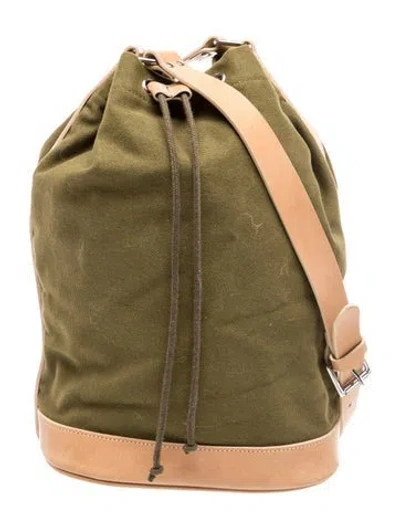 Pre-owned Apc Canvas Shoulder Bag In Green
