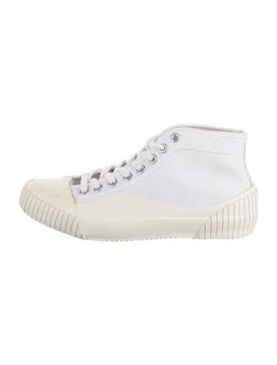 Pre-owned A.p.c. Canvas Sneakers In White
