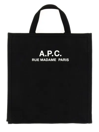 Apc A.p.c. Canvas Tote Bag In Black