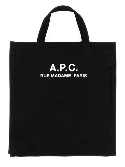Apc Canvas Tote Bag In Black