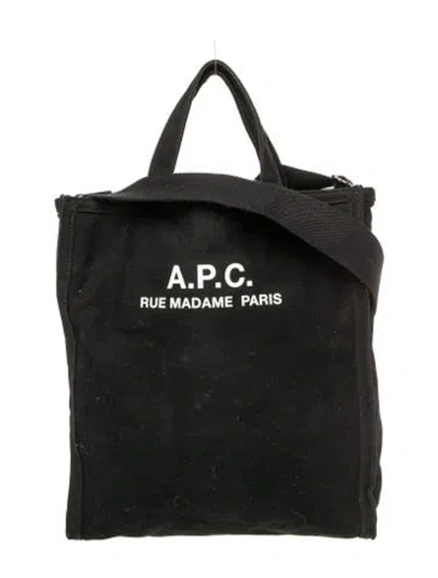 Pre-owned A.p.c. Canvas Tote In Black