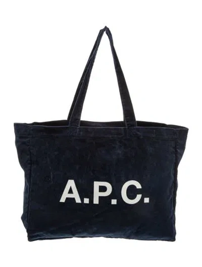 Pre-owned Apc Canvas Tote In Blue