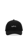 A.p.c. Casquette Charlie Logo-embroidered Canvas Cap In Black
