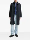 Apc Cappotti Button-fastening Longline Coat In Black