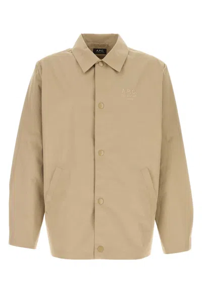 Apc Cappuccino Polyester Blend Regis Windbreaker In Brown