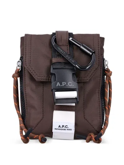 Apc Carabiner Detail Shoulder Bag In Black