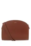 Apc Caramel Leather Mini Demi Lune Shoulder Bag