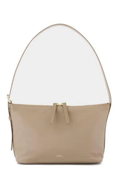 Apc Caramel Leather Vera Shoulder Bag