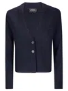 Apc A.p.c. Buttoned V-neck Cardigan In Blue