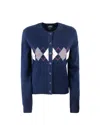 Apc A.p.c. Cardigan Aria Dark Navy In Blue